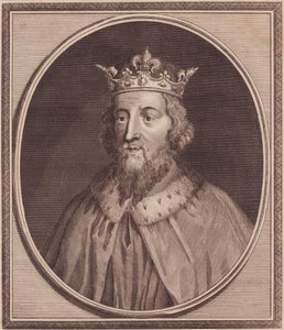 Porträtt av Alfred Great (849-889), kung av Wessex, Storbritannien, kopparstick av John Goldar (1729-1795) av Unbekannt Unbekannt