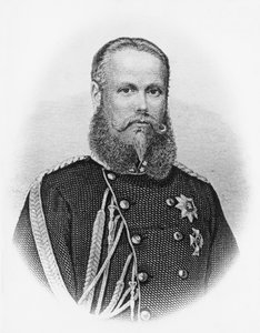 Porträtt av Karl I (1823-1891), kung av Wuerttemberg från 1864, gravyr av Unbekannt Unbekannt