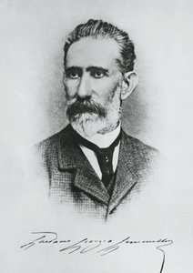 Porträtt av Gaetano Giorgio Gemmellaro (1832-1904), italiensk geolog, paleontolog och politiker, gravyr av Unbekannt Unbekannt