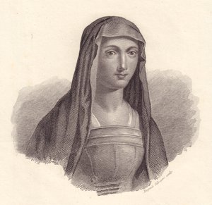 Porträtt av den italienska skulptören Properzia de