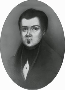 Porträtt av Jacopo Ruffini (1805-1833), italiensk läkare och patriot, gravyr av Unbekannt Unbekannt