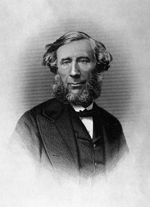 Porträtt av John Tyndall (1820-1893), irländsk fysiker, gravyr av Unbekannt Unbekannt