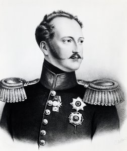 Porträtt av Nicholas I Romanov (1796-1855), tsar av Ryssland från 1825 till 1855, gravyr av Unbekannt Unbekannt
