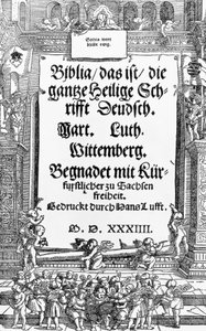Titelsidan för Martin Luthers bibel av Unbekannt Unbekannt