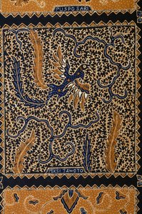 Traditionell batikdesign som kallas peksi yawoto, Surakarta, Java, Indonesien, detaljer av Unbekannt Unbekannt