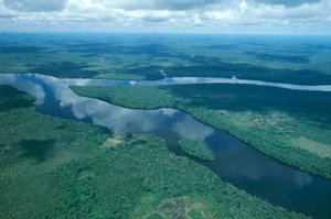Venezuela, Guayana, delstaten Amazonas, Orinocofloden, flygfoto (Foto) av Unbekannt Unbekannt