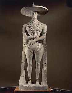 skulptur av en krigare från Capestrano, 4:e bc (kalksten) av Unbekannt Unbekannt