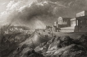 The New Royal High School, Edinburgh, från "Select Views of Some of the Principal Cities of Europe", graverad av E. Goodall, utgiven i London 1832. av Lieutenant Colonel Batty
