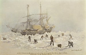 Incidenter på en handelsresa: HMS Terror när hon dök upp efter att ha kastats upp av isen i Frozen Channel, 27 september 1836 av Lieutenant Smyth