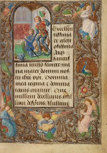 Charles the Bold Presenteras av Saint George av Lieven van Lathem