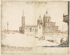 Arton utsikter över Rom: Basilikan Santa Maria Maggiore av Lievin Cruyl