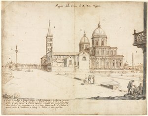Arton utsikter över Rom: Basilikan Santa Maria Maggiore, 1664.