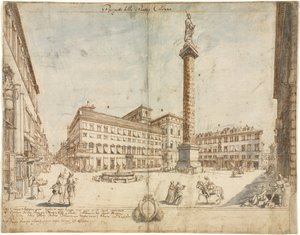 Arton utsikter över Rom: Piazza Colonna