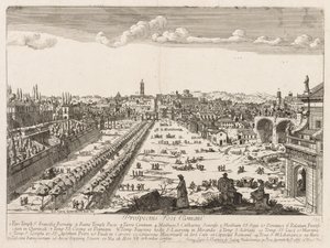 Foro Romano från "View of the Landmarks of the City of Rome" av Lievin Cruyl