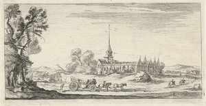 Landskap med kloster av Lievin Cruyl