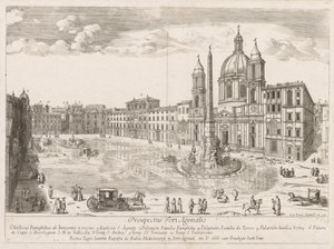 Piazza Navona från "View of the Landmarks of the City of Rome"