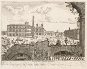 S. Giovanni in Laterano från Prospectus of the Locurum of the City of Rome, 1666. av Lievin Cruyl