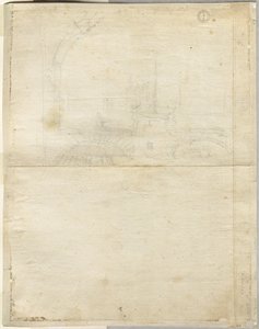 Skiss för San Giovanni in Laterano tergo, 1664.
