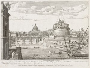 St Angelo från Prospectus Lourum Urbis Romae Insignium, 1666 av Lievin Cruyl