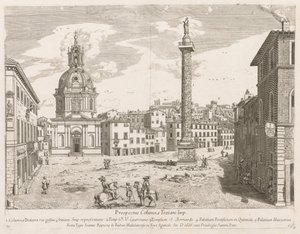 Trajanus kolumn från "View of the Places of the City of Rome Insign[ium]