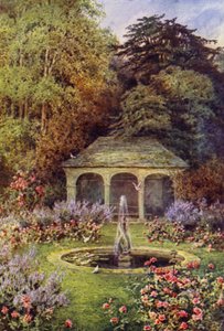 The Pool Garden (färg litho)