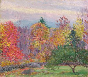 Landskap i Hancock, New Hampshire, oktober 1923 (olja på duk)