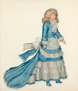 Docka i blå klänning, 19351942. av Lillian Causey