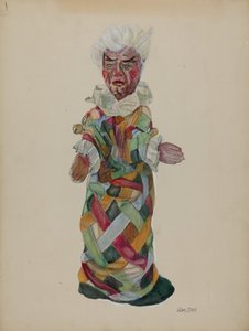 Clown Handdocka av Lillian Stahl