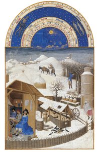 Februari The Very Rich Hours of the Duke of Berry, 1412-1416.