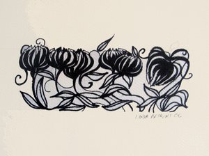 Krokus, 2014 (penna och tusch) av linda arthurs