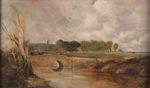 A Rainbow - Utsikt över Stour av Lionel Constable