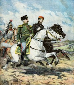 Franska generalen Saussier och ryska generalen Dragomiroff av Lionel Noel Royer
