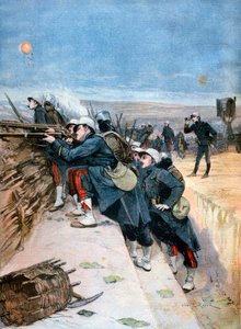 Franska soldater på skyttegravsmanövrar, 1894