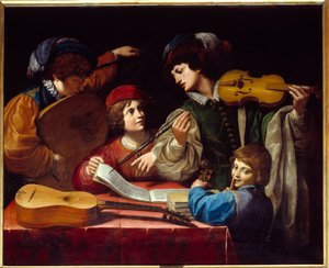 En konsertmålning av Leonello Spada (1576-1622) 1615 ca. Sol. 1,43x1,72 m
