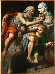 Enee et Anchise - Aeneas och Anchises. Aeneas bär sin far Anchises från det brinnande Troja...