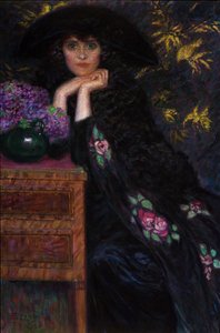 Figur av en kvinna Porträtt av Violette, 1920. av Lionne