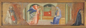 St. Benedictus - Bebådelsen - En knästående nunna av Lippo di Andrea