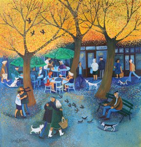 Apero Time 2016 (akrylbläck på papper) av Lisa Graa Jensen