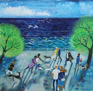 By The Sea, 2021, (akryl på papper)