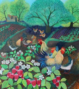 Möhippor, 2016, (akrylbläck på papper) av Lisa Graa Jensen
