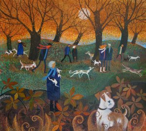 Hide and Seek, 2015, (akrylbläck på papper) av Lisa Graa Jensen