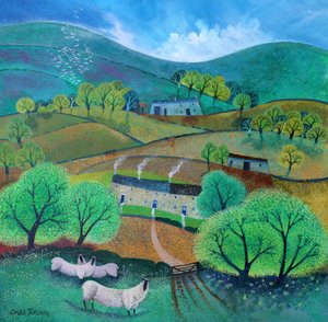 Yorkshire Dales 2016 (akrylbläck på papper)