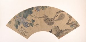 Ekorre och druva, daterad 1868. av Liu Deliu