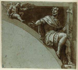 Design for a Spandrel: A Roman Martyr and Two Putti–Saint Jude the Apostle av Livio Agresti