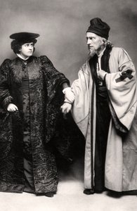 Gertrude Elliott och Johnston Forbes-Robertson i The Merchant of Venice, tidigt 1900-tal.