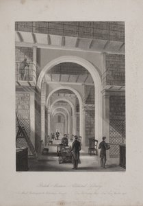 British Museum, Holborn, ca 1850 (gravyr) av Llewellyn (after) Jewitt