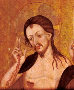 Uppståndelse, detalj, tidigt 1400-tal (tempera)