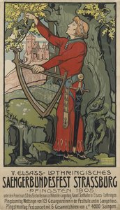 Sångarfestivalen Saengerbundesfest Strasbourg, 1905. av Léo Schnug