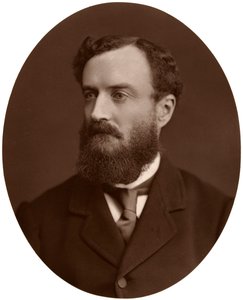 Sir Michael Hicks-Beach, Bart, MP, chefssekreterare för Irland, 1876. av Lock and Whitfield