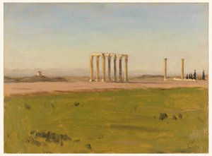 Studie av ruinerna av Temple of Olympian Zeus